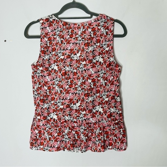 Cabi Size Small Layered Seraphina Sleevless Top Pink Ruffle V-Neck Blouse Floral - Picture 5 of 6
